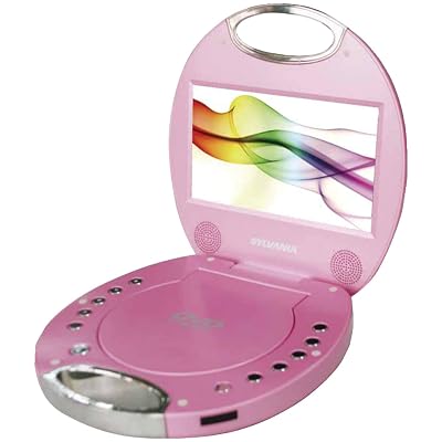 SYLVANIA SDVD7046-PINK 7 Portable DVD Player with Integrated Handle Pink