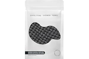 GENERIC BLISALI Exfoliating Shower Towel 47",Premium Scrub Wash Cloth for Body Face, Exfoliating Washcloth for Men and Woman (Black1)