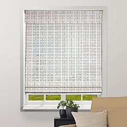 ARLO BLINDS Sheer Bamboo Roman Shades with Valance