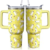 Kearscupra 40oz Cute Cat Tumbler with Handle and Straw, Stainless Steel Insulated Cup with Lid, Travel Coffee Mug Water Bottle, Birthday Mothers Day Gifts for Women Men Animal Lovers