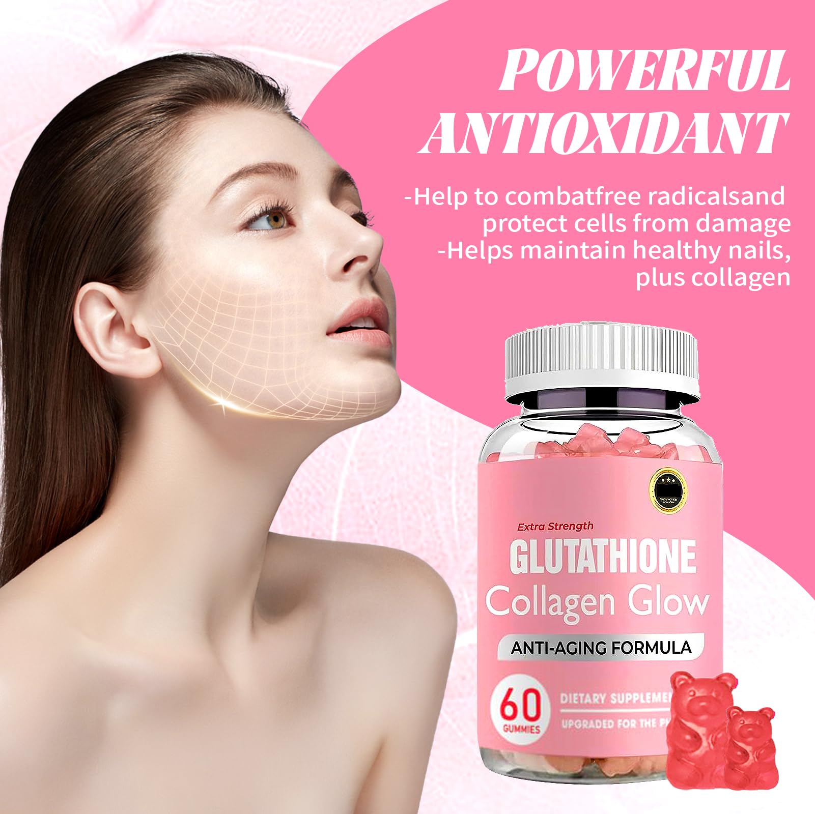 Mua Fyins Glutathione Collagen Glow Gummies, Glutathione Collagen Gummies  for Women, Glow Beauty Collagen Gummies for Dark Spot, Korean Organic Collagen  Gummies for Skin Care Anti-Aging trn Amazon M chnh hng 2026 |