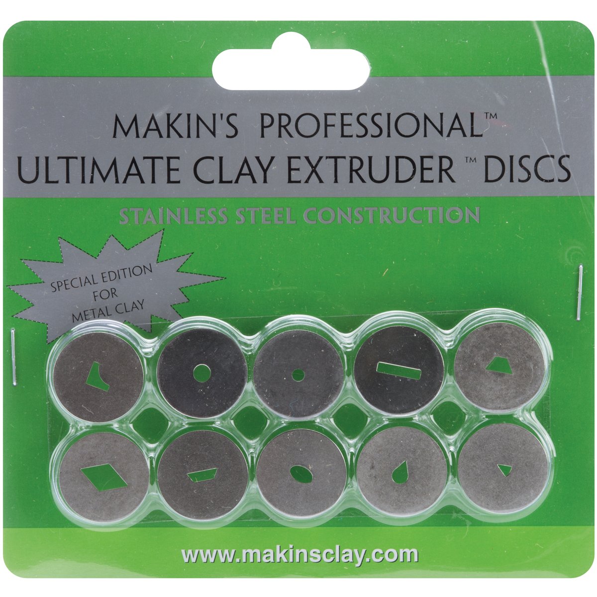 Makin's USA Makin's Professional Ultimate Extruder Discs 10 kg Stainless Steel for Metal Clay