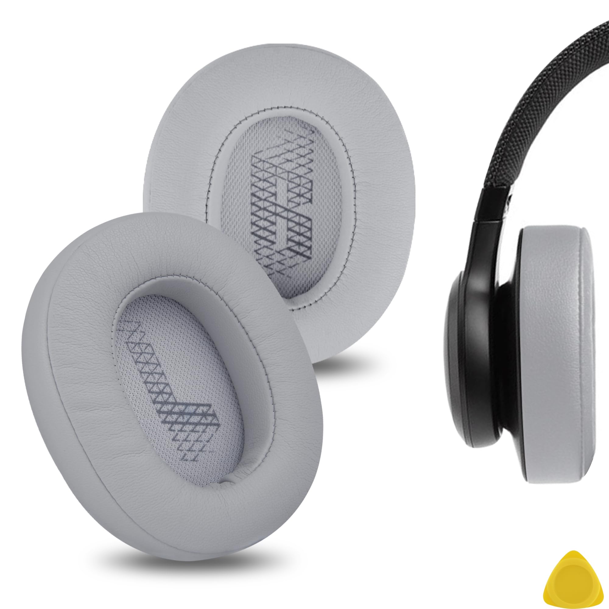 GEEKRIA Replacement Ear Pads Compatible with JBL LIVE 500BT Headphones Ear Cushions, Repair Parts (Grey)