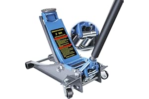LARBANKE 3 Ton Floor Jack with Dual Pistons Quick Lift Pump,6600 LBS Low Profile Carbon Steel Floor Jack,Lifting Range 2.87"-19.69",for Sport Utility Vehicle,Blue
