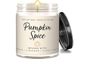 WAX & WIT Fall Candles - Pumpkin Candles, Fall Scented Candles, Fall Gifts for Women, Autumn Candles, Pumpkin Spice Scented Candles - Pumpkin Scented Candles - 9oz Reusable Jar, 50 Hour Burn