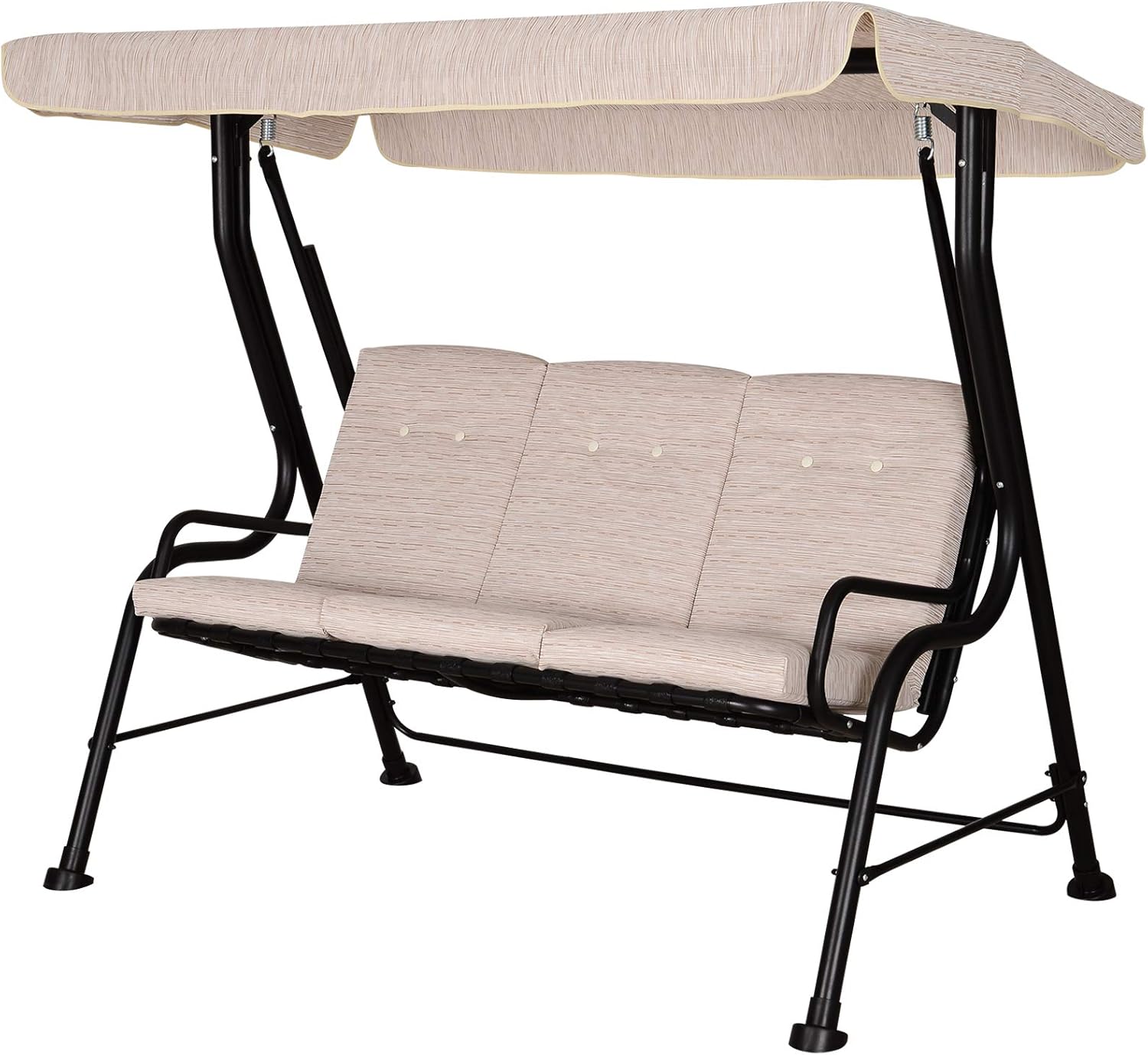 Outsunny 3 Seater Outdoor Garden Swing Chairs Thick Padded Seat Hammock