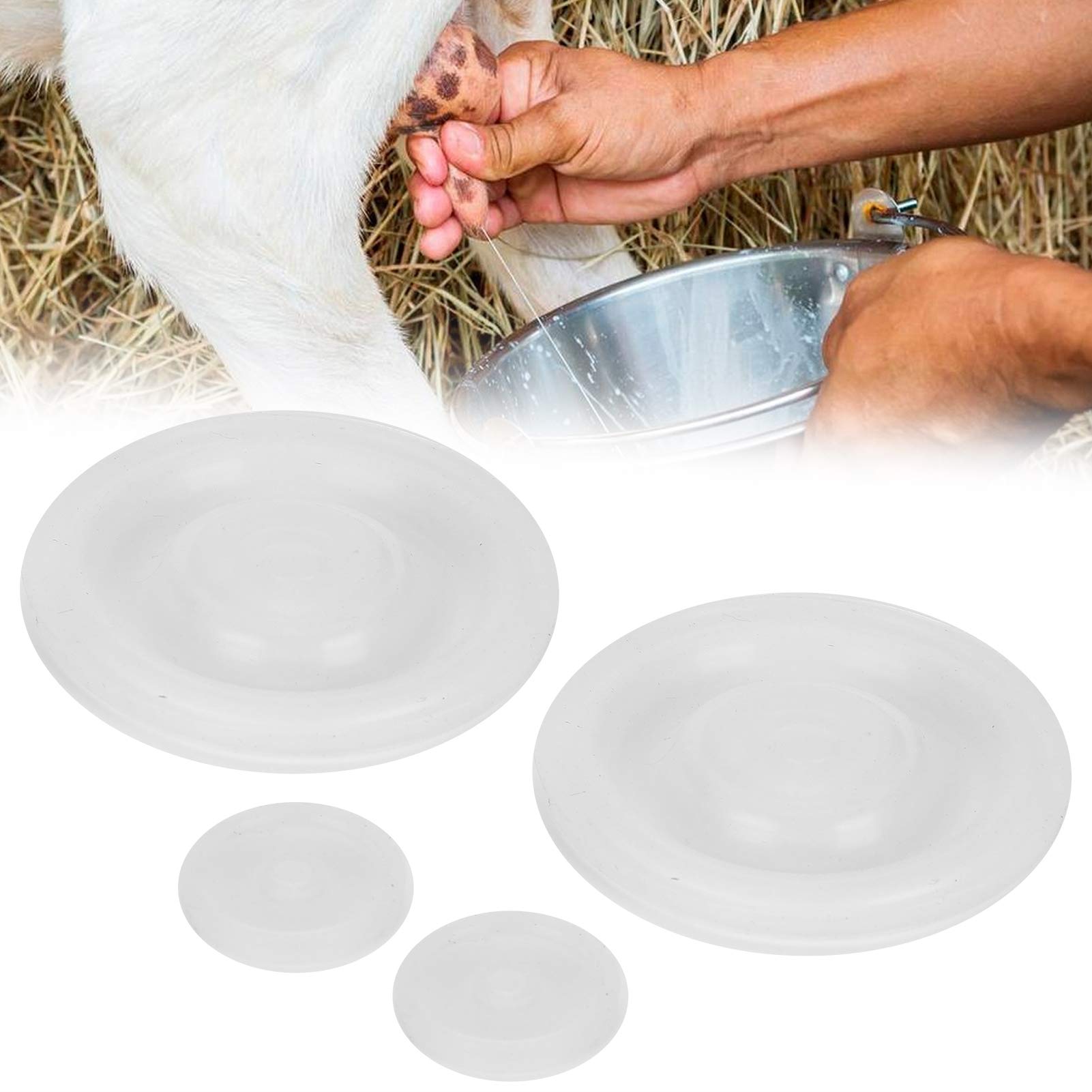 Zerodis 4pcs Pulsator Diaphragm, Rubber Cow Milking Pulsator Diaphragms Cow Milking Pulsator Repair Diaphragms for HL‑P07 Milking Machine Spare Parts(Pulsator Diaphragm)