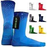 LUX Sports Thin Grip Socks for Cleat Sports - Moisture-Wicking Anti Slip Socks for Men & Women - Soccer, Football, Baseball