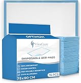 ViraCare 15 Pack Incontinence Bed Pads 75x90cm Large Bed Protectors view 1