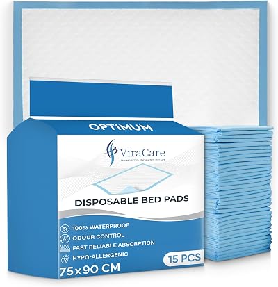 ViraCare 15 Pack Incontinence Bed Pads 75x90cm Large Bed Protectors