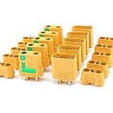 Amass 5 Pair XT90S XT90-S XT90 Connector Anti-Spark Male Female Connector for Battery, ESC and Charger Lead