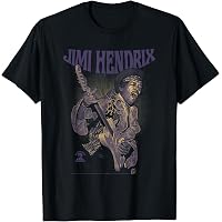 Amazon.com: Jimi Hendrix Colorful Retro Vibe Lines T-Shirt