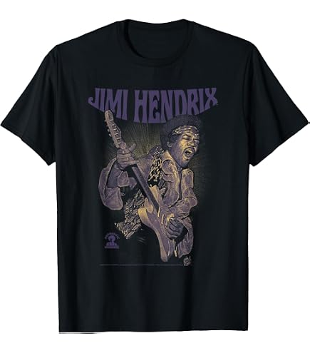 Amazon.com: Jimi Hendrix Official Black Spiral T-Shirt : Clothing