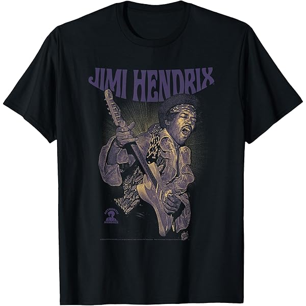 Amazon.com: Jimi Hendrix Official Black Spiral T-Shirt : Clothing