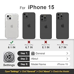 Follaroma for iPhone 15 Case, Heavy Duty Shockproof