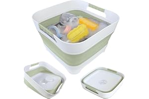 GIMWA Wash Basin for Baby Bottles, Versatile Wash Tub for Kitchen, RV, Outdoor Camping Sink, Sturdy Bottle Tub Easy to Clean (Green)