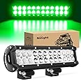 Nilight LED Light Bar 12 Inch 72W Spot Flood Combo Green Beam Off Road Lights Fishing Hunting Emergency Deck Boat Work Lighting for Trucks UTV Pick-up Van Boat Tractor