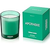 Apotheke Luxury Scented Candles for Home, Verdant Garden - Petite Aromatherapy Jar Candle with Soy Wax Blend