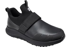 Delobi Non Slip Work Shoes for Men Food Service Waterproof Kitchen Chef Slip On Restaurant Shoes Slip Resistant Walking Sneakers Lightweight Comfortable Working Footwear