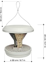 Swissinno Davos Bird Feeders Hanging Station Dual Chamber No Mess view 8
