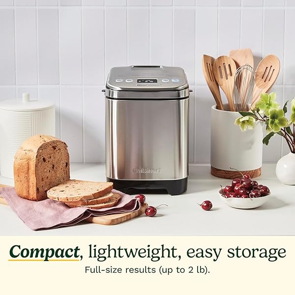 CUISINART CBK-110C COMPACT AUTOMATIC BREAD MAKER, STAINLESS STEEL