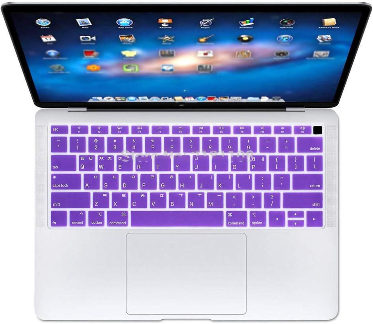 Korean Language Silicone Keyboard Cover Skin for MacBook Newest Air 13