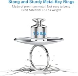 YHYZ Split Key Ring Circle Assorted 5 Sizes Metal Round Keyring Durable view 5