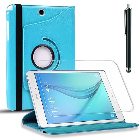 Conie Tablet Tasche kompatibel mit Samsung Galaxy Tab 3 7.0 Lite, Blaue PU Leder Klapphülle Schutzhülle mit Aufstellfunktion 