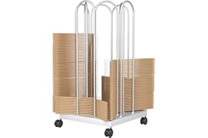 AIWFL Hanger Stacker Organizer Stand with Wheels, Hanger Organizer Stacker Cart, 4 in 1 Clothes Hangers Storage Rack Holder for Closet, Laundry Room, Shopping Mall, Retail Store