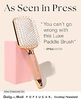 Lily England Paddle Hair Brush Rose Gold Easy Grip Gel Handle view 2