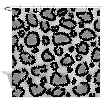 Amazon Com Cafepress Gray Leopard Print Shower Curtain