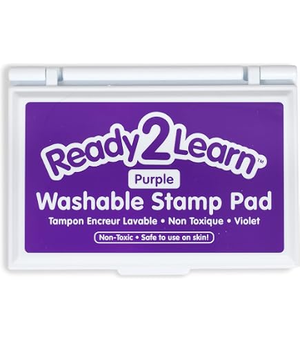 READY 2 LEARN Washable Stamp Pad - Brown - Non-Toxic - Fade Resistant - Decorate Scrapbooks, Posters And Cards