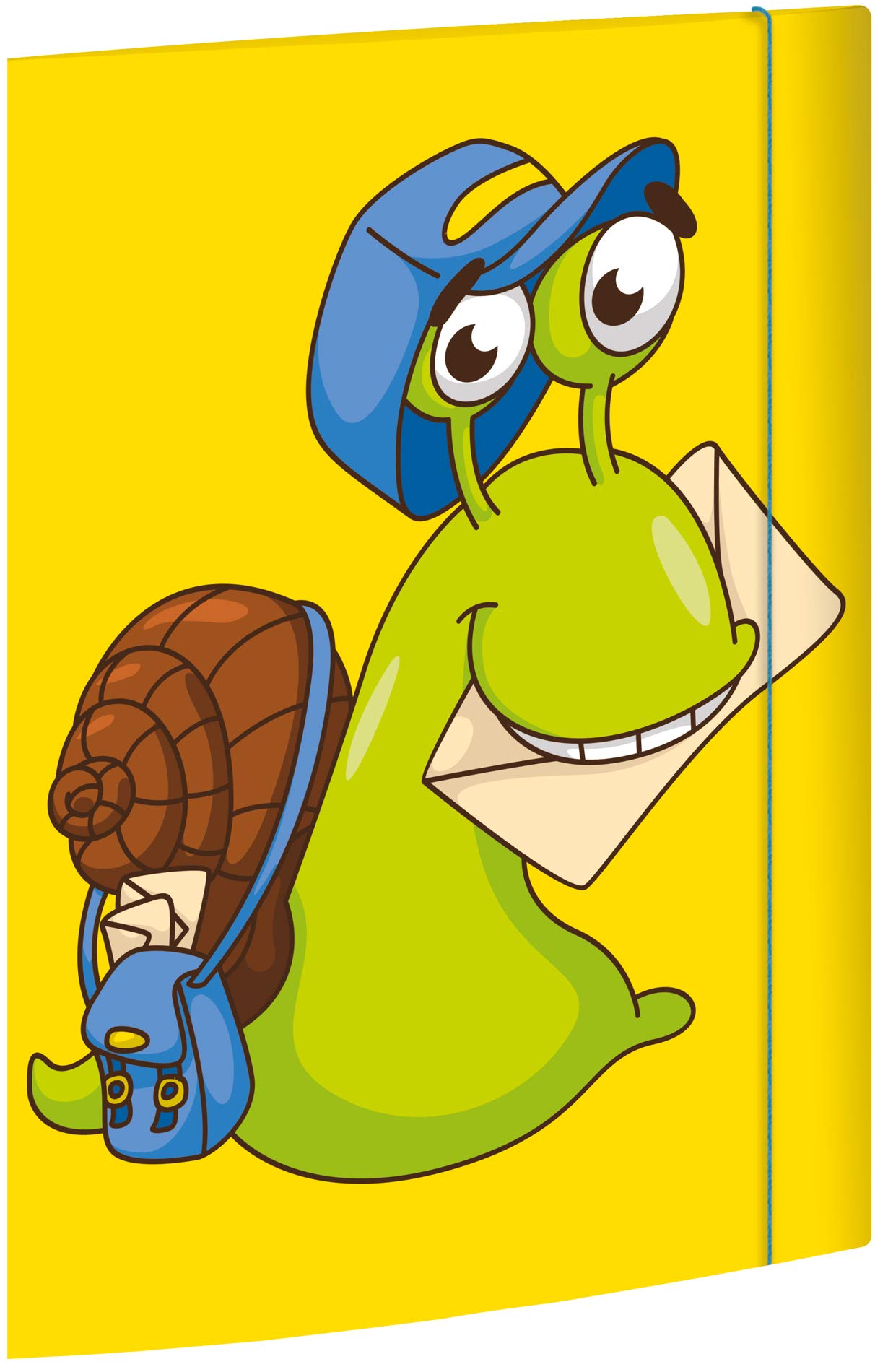 RNK 46330 - Postcard Folder"Snail Post" Dimensions (W x H): 240 x 330 mm, DIN A4, with Elastic Closure, Pack of 1