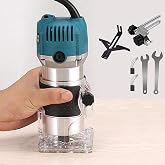 AKYPACH Router Tool, Wood Router Trimmer Power Electric Hand Trim Palm Woodworking cortadora de madera router para madera Laminate Milling Engraving Joiner Tool for Slotting Carving 800W 30000R/MIN