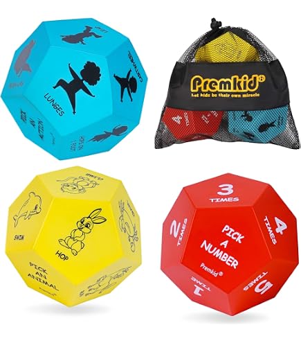 Set De 2 Dados De Ejercicio De 6 Caras – Entrenamiento Divertido Y Portátil Para Casa, Gimnasio O Viajes