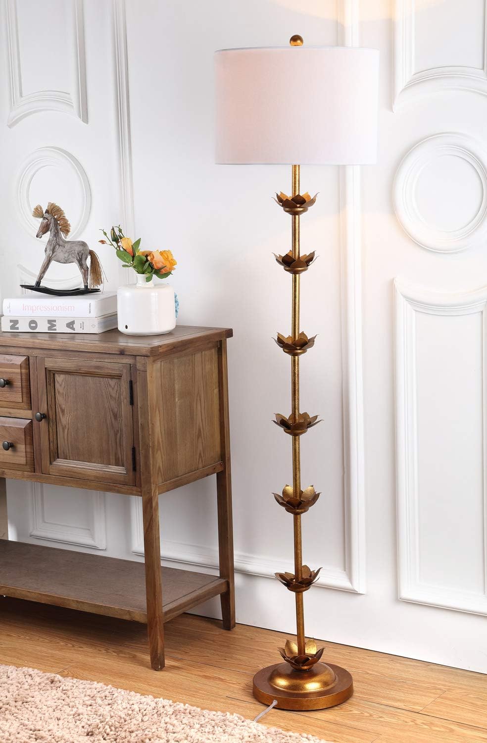 safavieh furniture store locations on Safavieh Fll4003a Lighting Collection Landen Leaf 63 5 Antique Gold Floor Lamp Amazon Com