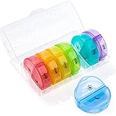 Sukuos Weekly Pill Organizer 7 Day 2 Times a Day, Large Daily Pill Box Easy to Open, AM PM Pill Case for Medicine/Vitamin/Fis