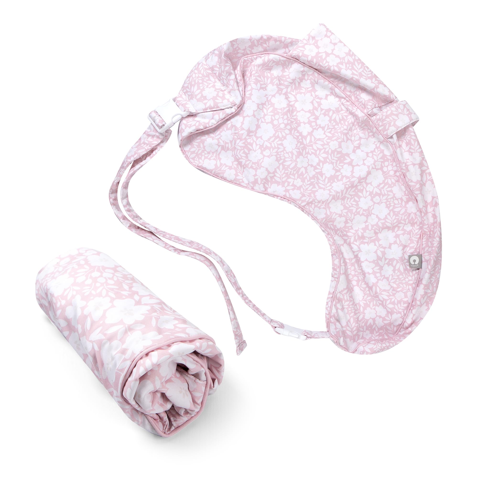 Photo 1 of Boppy Uplift Nursing Pillow Cover - Soft Washable Microfiber Bottle & Breastfeeding Pillow Cover with Belt (Uplift Feeding Pillow Sold Separately) - Pink Frost Floral