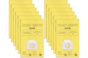 FUNMIT Vacuum Bags Replacement for Kenmore Canister C/Q 5055 50555 50557 50558 and Pana·sonic Type C-5 C-18 Vacuums - Premium Vacuum Cleaner Dust Bag - 12 Pack