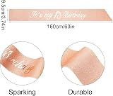 Pinenuts 10th Birthday Sash Crown Cake Topper for Girls Party Decorations view 3