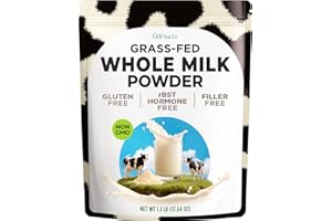 Gya Tea Co Whole Milk Powder 1.1lb (17.64 Oz) - Pasture Raised Source, rBST Hormone Free, Non-GMO - Shelf Stable Premium Grade Powdered Milk for Baking, Cooking, Smoothies - Rich in Protein & Calcium
