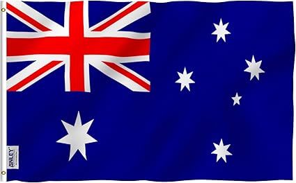 Anley Fly Breeze 3x5pi Drapeau De L Australie Couleur Vive Resistant Aux Uv Tete En Toile Double Couture Drapeau Australien Polyester œillet En Laiton 3x5pi Amazon Fr Jardin