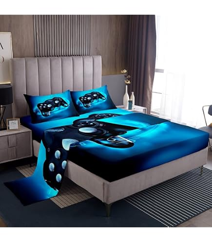Feelyou Gaming Comforter Set Queen Size - Video Game Controller Pattern Bedding For Boys Teens - View #3