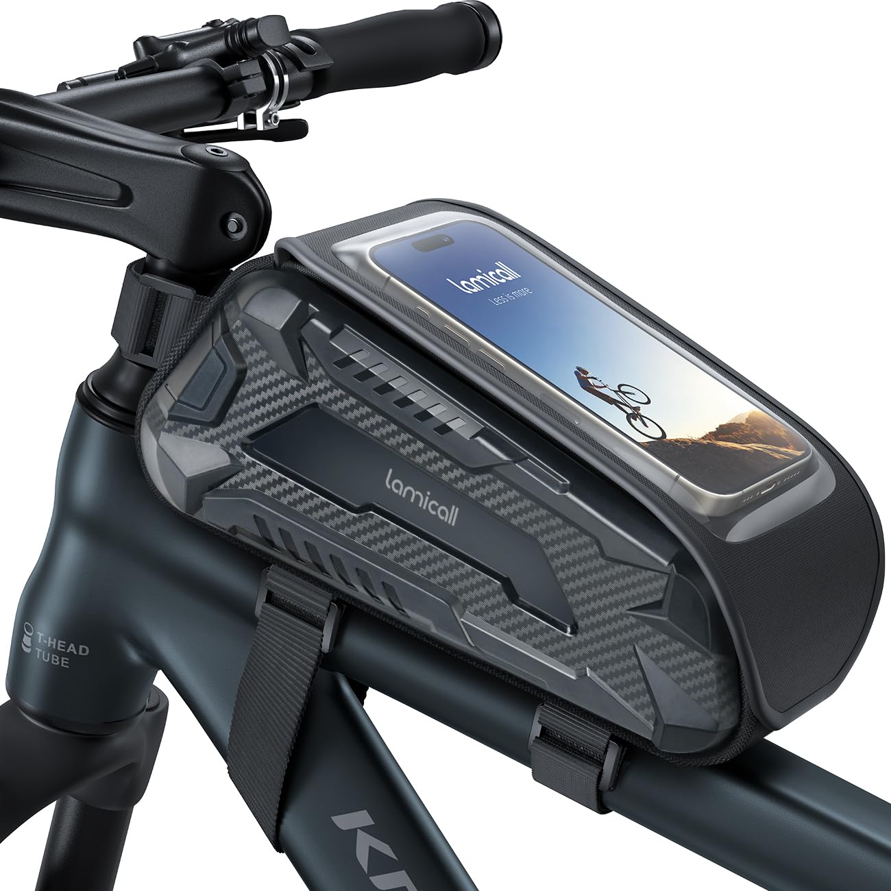 Lamicall Fahrradtasche Rahmen, 1,6L Rahmentasche Fahrrad Oberrohrtasche