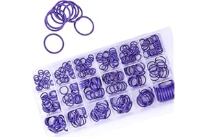awlbed 270 PCS Automobive O-Ring Rubber Ring Assortment Set, 18 Sizes of Air Conditioning Compressor Seals with Box, Oil and Heat Resistant Seal Repair Parts, Universal Accessories for Cars (Purple)