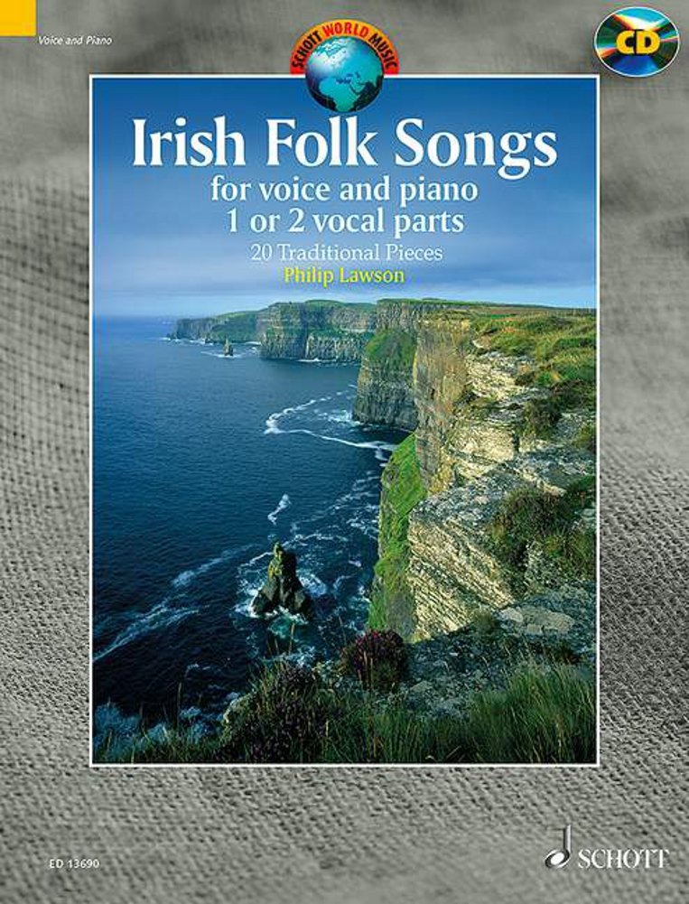 Irish Folk Songs - 20 Traditional Pieces - Schott World Music Series - voice and piano - edition with CD - ( ED 13690 )