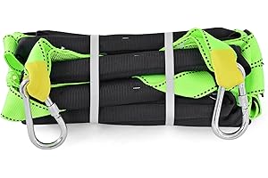 BZ&BX Fire Escape Ladder,16.4 Feet Emergency Rope Ladder Flame Resistant,Safety Balcony Fire with Hooks,Fast to Deploy Portable and Reusable 5 Story,Weight Capacity up to 2000 Pounds Green