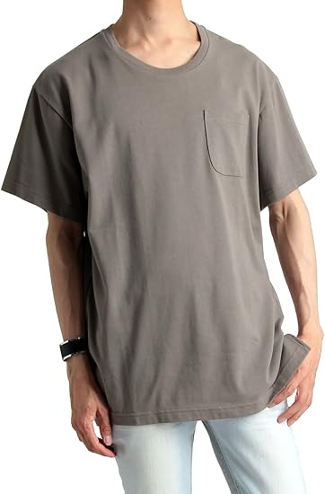 Amazon ラフタス Rafftas 汗染み防止 ビッグシルエットtシャツ 大きい 太い ゆったり ビッグ メンズtシャツ メンズカットソー メンズ 春 夏 秋 冬 L サイズ ベージュ Tシャツ カットソー 通販