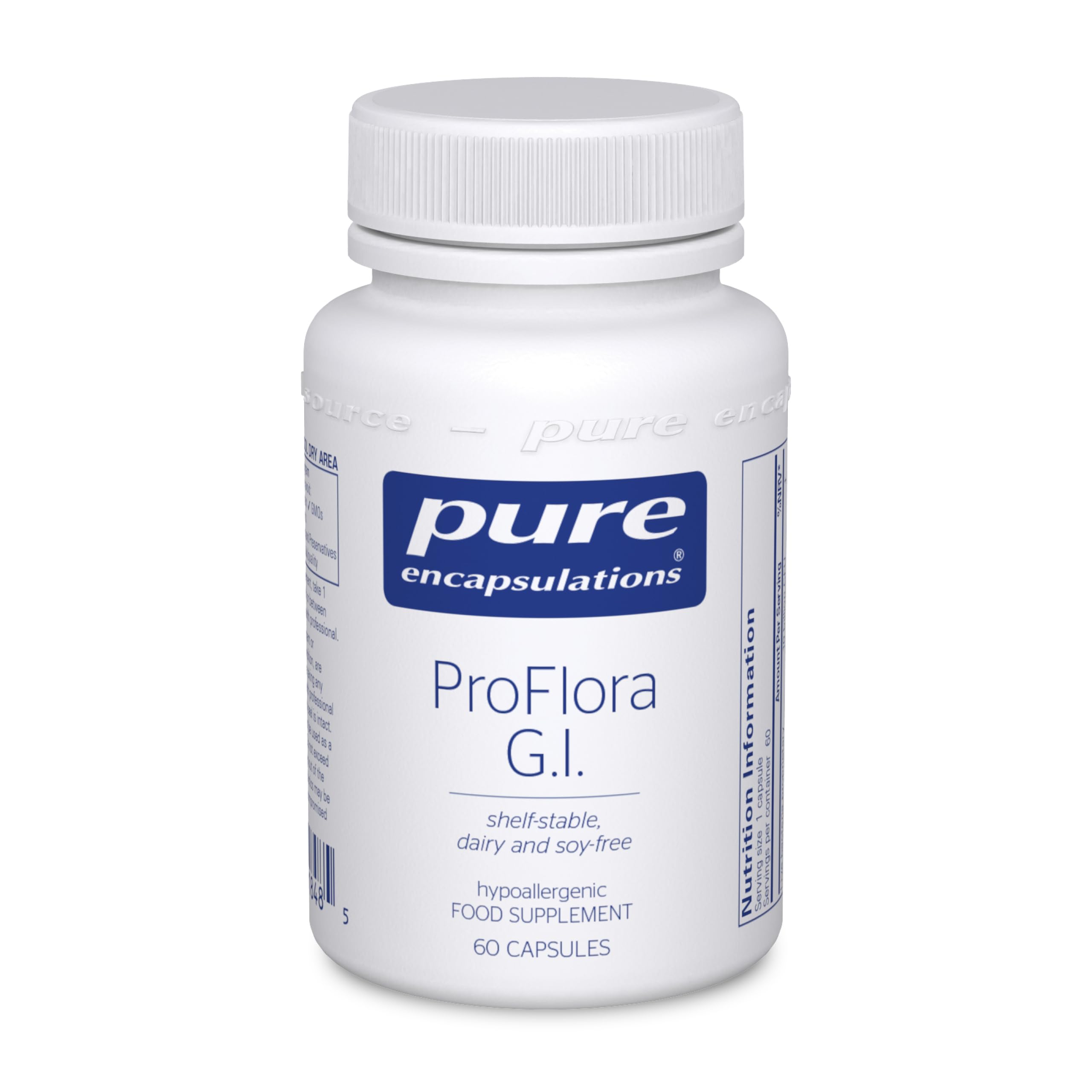Pure Encapsulations ProFlora G.I. - Healthy Bacteria Blend for Gut Health - Dairy Free Supplement - 60 Capsules
