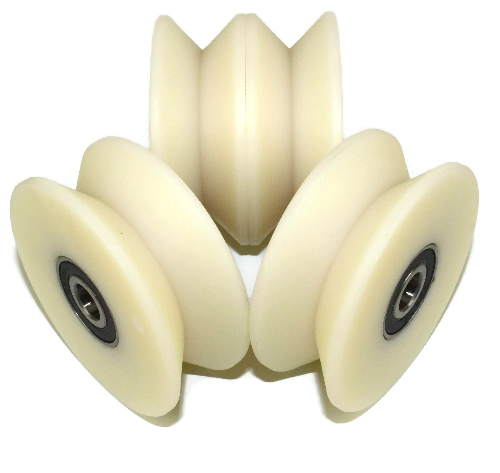 (V80-30-10) 4 pieces nylon polyamide pulley with 90° V groove sliding gate wheel, made in the EU